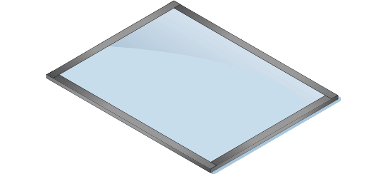 EMI/RFI-shielded glass contact edge