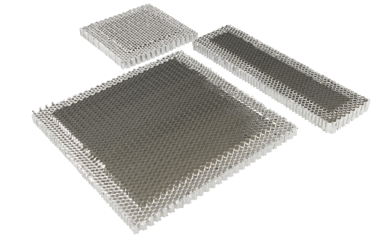 Frameless honeycomb vents panels compressed sides
