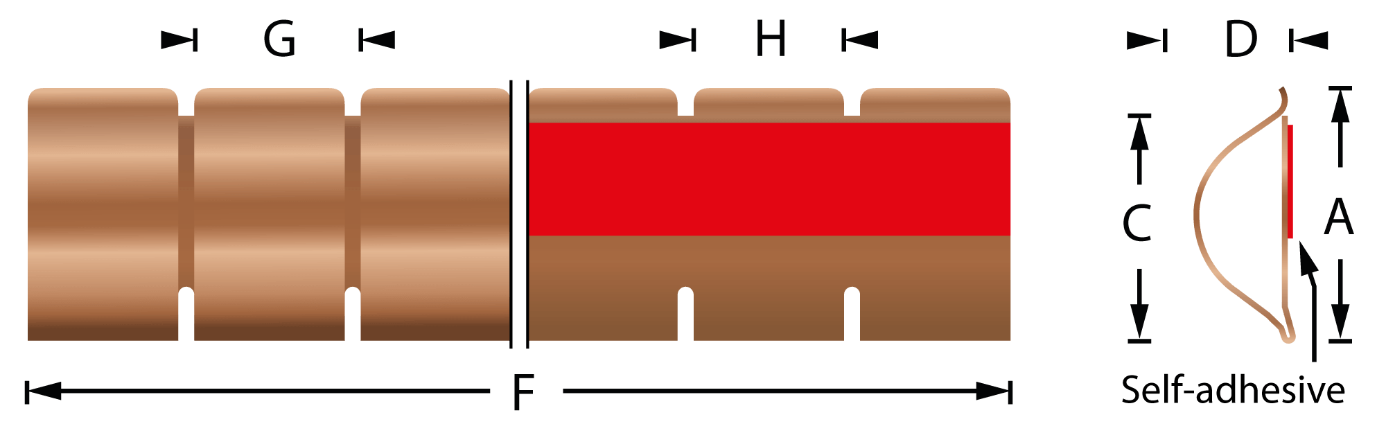Stick-on mounting fingerstrip gaskets
