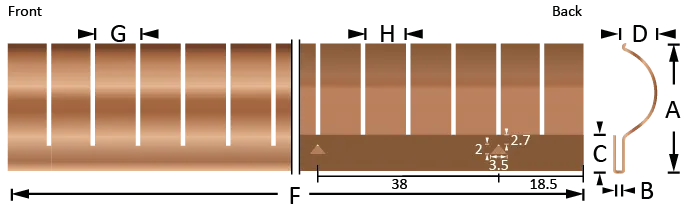 Deurvingerstrips/veercontacten 2803