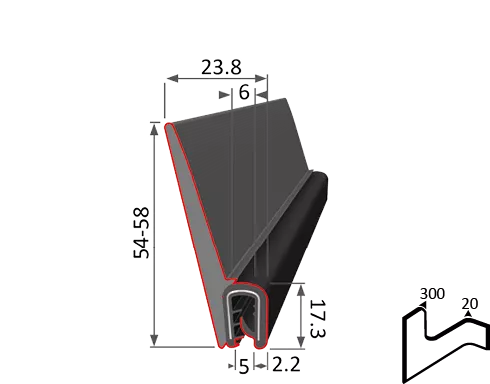 clip-on pakking EMI RFI afschermingspakking 6532