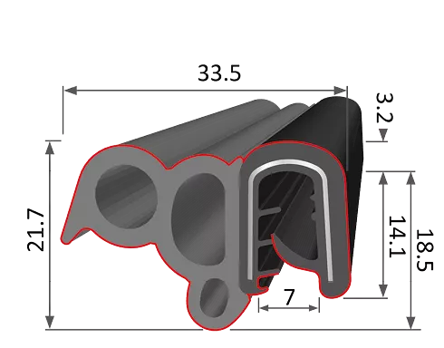 clip-on pakking EMI RFI afschermingspakking 6534