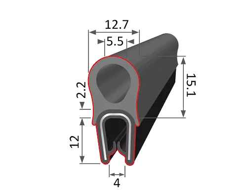 clip-on pakking EMI RFI afschermingspakking 6535