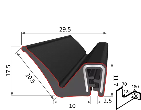 clip-on pakking EMI RFI afschermingspakking 6558