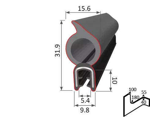 clip-on pakking EMI RFI afschermingspakking 6571