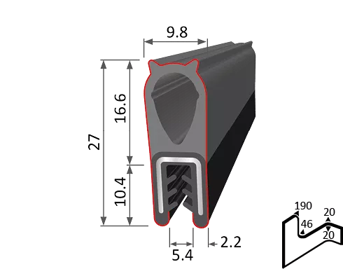 clip-on pakking EMI RFI afschermingspakking 6574