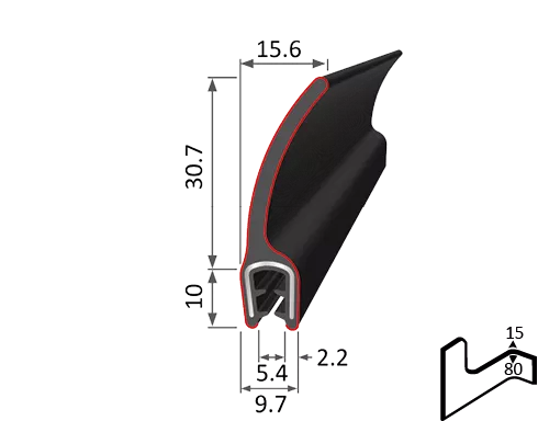 clip-on pakking EMI RFI afschermingspakking 6576