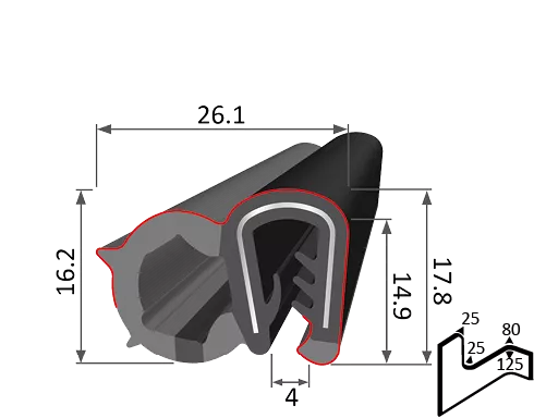 clip-on pakking EMI RFI afschermingspakking 6579