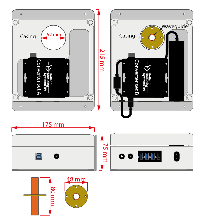 USB 3.0 converter set with casing