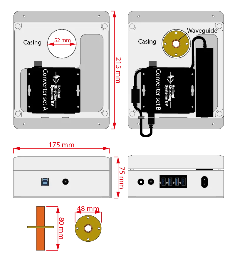 USB 3.0 converter set with casing