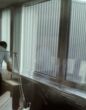 shielded windows inside an amucor faraday cage