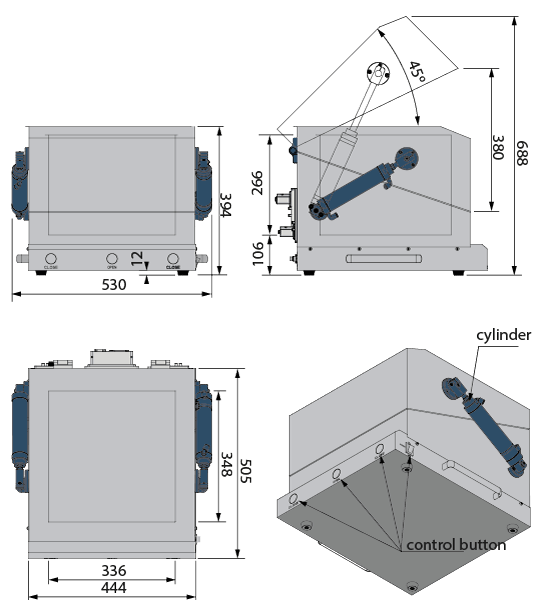 Automatic test box technical drawing