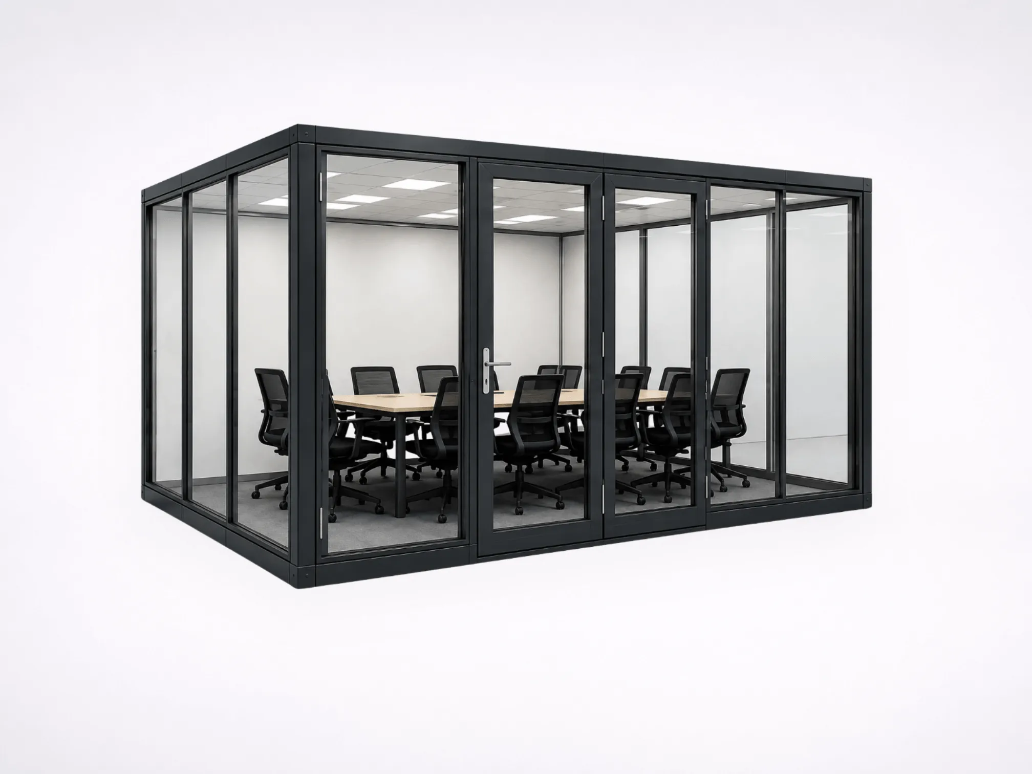 Large Quiet Faraday Room transparent electromagnetic shielding room configuration