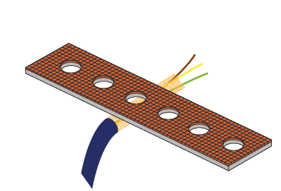 Cable groudning clamps mounting steps