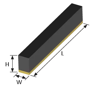 Geleidende siliconen PCB-afschermingspakking Technische tekening afmetingen standaard onderdeelnummers