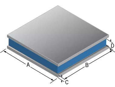Double layer ferrite absorber tiles construction