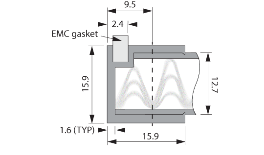 EMC woven mesh ventilation panel Frame