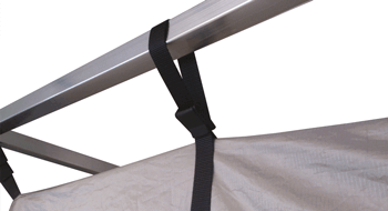 Faraday shielded tent adjustable rope frame