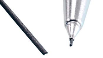 Geleidend rubber uit de 5750-serie kan zo klein worden gemaakt als de punt van een pen