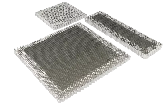 Frameless honeycomb vents panels compressed sides