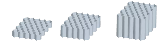 Frameless honeycomb vents panels material thicknesses