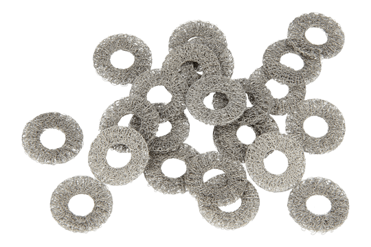 Knitted wire mesh gasket washers disks