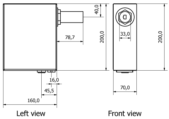 LAN converter 8080 technical drawing