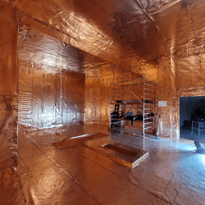 Mu-copper wall covering system MRI