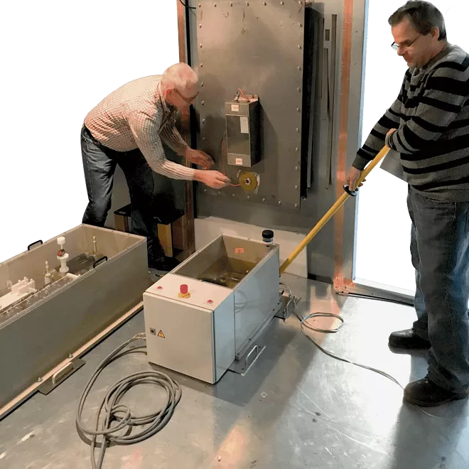 metingen aan kooien van Faraday