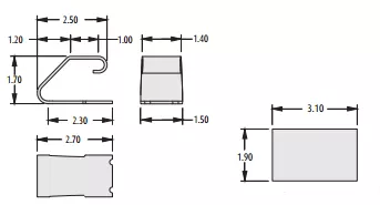 dibujo técnico de contacto de resorte