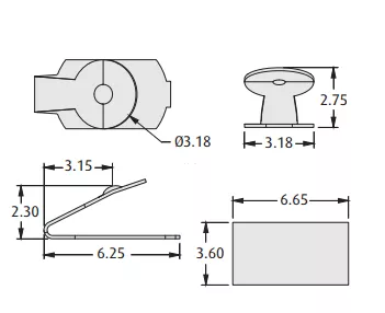 spring contact technical drawing