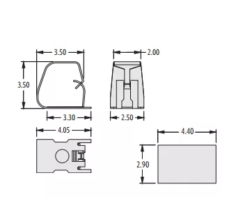 spring contact technical drawing