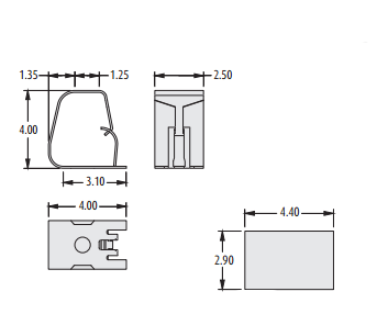 spring contact technical drawing