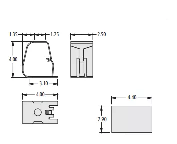 spring contact technical drawing