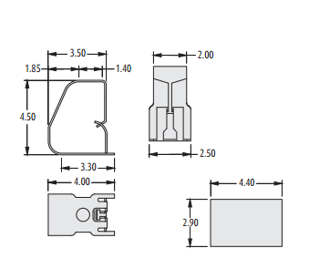 spring contact technical drawing