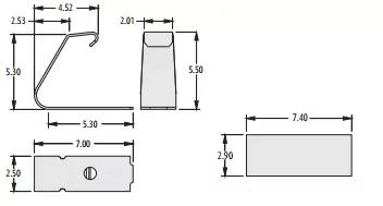 Dibujo técnico de contacto de resorte