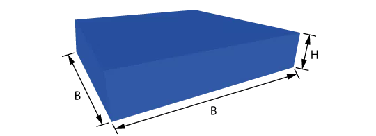PU Foam based flat absorber technical drawing schematic diagram