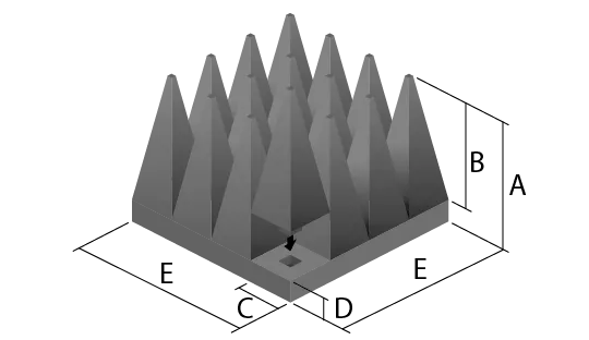 Polypropylene (pp) based microwave absorber construction