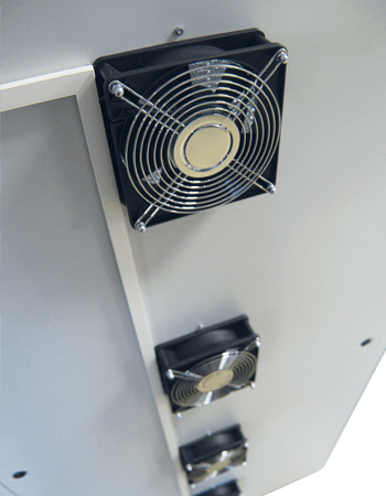 RF shielded racks honeycomb ventialation panel cooling