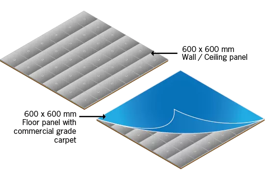 VHF ferrite absorber tiles pannels
