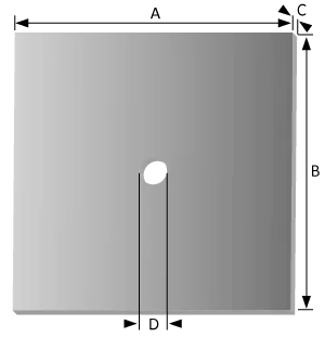 VHF ferrite absorber tiles technical drawing