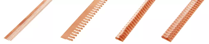 Overzicht van alle berylliumkoper vingerstrips 2600 ronde vingerstrip