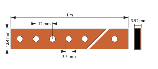 Technische Zeichnung der Kabelerdungsklemmen