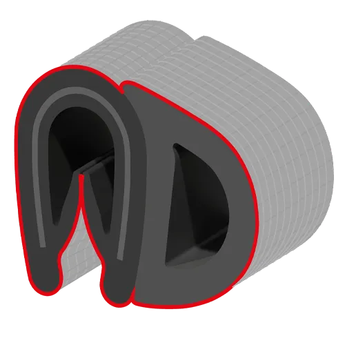 clip-on pakking EMI RFI afschermingspakking F-serie geleidend textiel