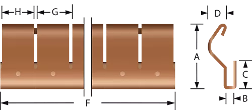 clip-on bevestigingsvingerstrip serie 2104