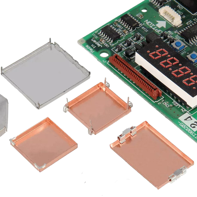 clip op pcb afscherming systeempictogram