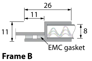 EMC woven mesh ventilation panel Frame
