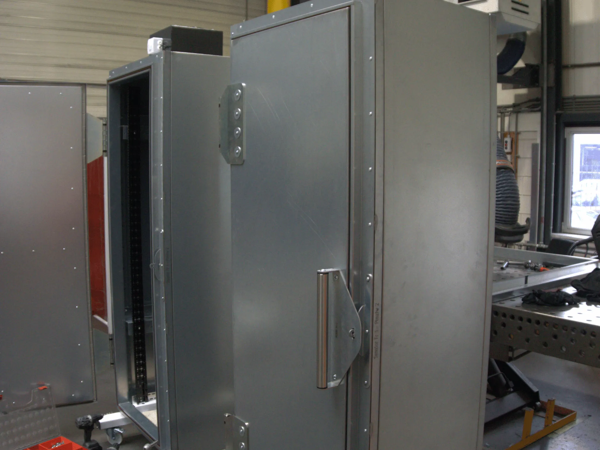 Mobile EMI and RFI shielded boxes for blocking wireless communication