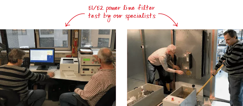 emp protection e1 e2 power line filter test door onze specialisten