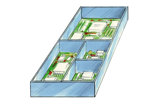 vaste printplaat afscherming tekening